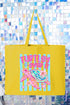 Turtley Over It Canvas Jumbo Tote