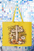 Harvest Praise Cross Canvas Jumbo Tote