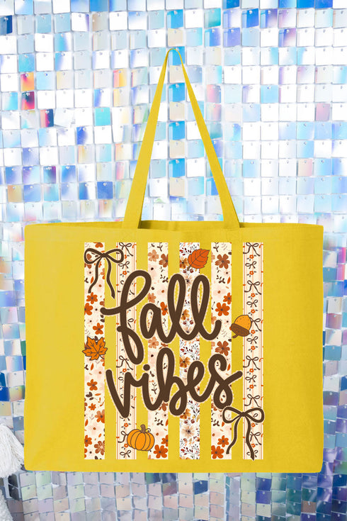 Cozy Coquette Fall Vibes Canvas Jumbo Tote
