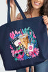 Bows, Books & Brews Canvas Jumbo Tote