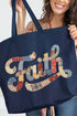 Faith Sewn Sweet Canvas Jumbo Tote