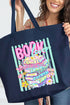 Petals & Paperback Book Lover Canvas Jumbo Tote