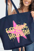 Star Everything Hallelujah Canvas Jumbo Tote