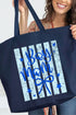 Striped Stars Boy Mom Canvas Jumbo Tote
