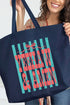 Striped Yeehaw & Amen Canvas Jumbo Tote