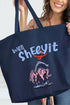 Well Sheeyit Cowboy Canvas Jumbo Tote