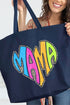Wild Mama Bright Leopard Canvas Jumbo Tote