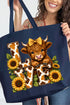 Little Highland Love Canvas Jumbo Tote