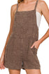 Knot Without Style Brown Washed Gauze Romper