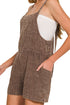 Knot Without Style Brown Washed Gauze Romper
