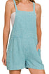 Knot Without Style Dusty Teal Washed Gauze Romper