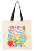 Personalized School Day Sketches Medium Canvas Tote *Enter Kid's Name