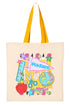 Personalized School Day Sketches Medium Canvas Tote *Enter Kid's Name