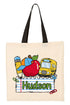 Personalized Back-To-School Name Tag Boy Medium Canvas Tote *Enter Kid's Name