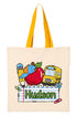 Personalized Back-To-School Name Tag Boy Medium Canvas Tote *Enter Kid's Name