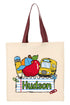 Personalized Back-To-School Name Tag Boy Medium Canvas Tote *Enter Kid's Name