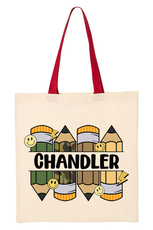 Personalized Camo Pencil Pack Medium Canvas Tote *Enter Kid's Name