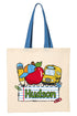 Personalized Back-To-School Name Tag Boy Medium Canvas Tote *Enter Kid's Name