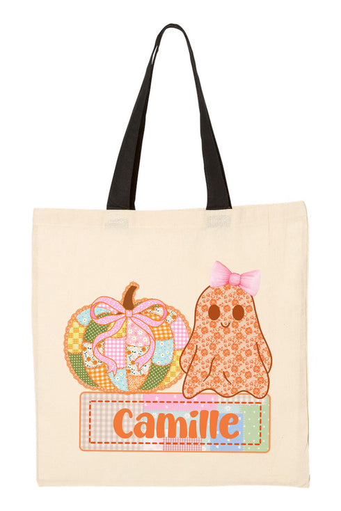 Personalized Sweetly Spooky Medium Canvas Tote *Enter Kid's Name
