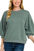 Everyday Ease Ash Jade Dolman Sleeve Scuba Pullover