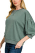 Everyday Ease Ash Jade Dolman Sleeve Scuba Pullover