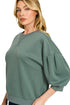 Everyday Ease Ash Jade Dolman Sleeve Scuba Pullover