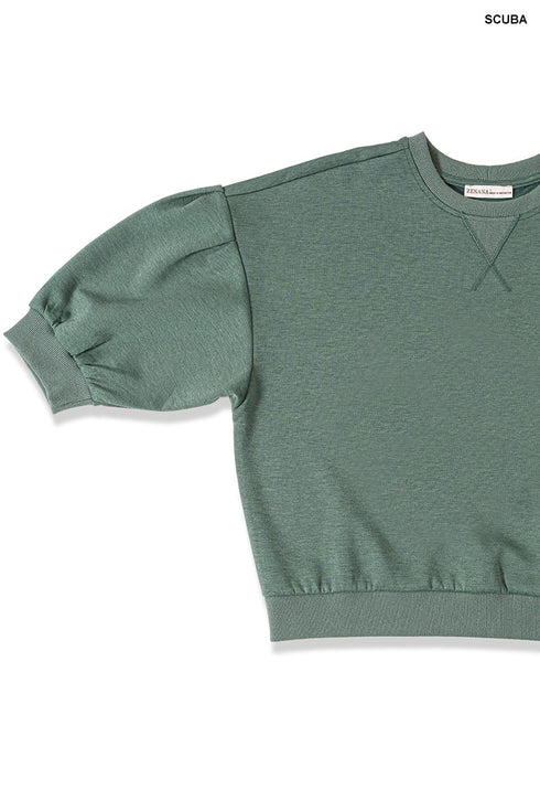 Everyday Ease Ash Jade Dolman Sleeve Scuba Pullover