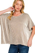 Full Of Fun Mocha Oversized Striped Top