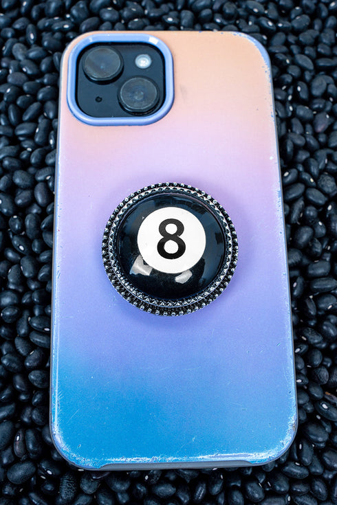 Eight Ball Energy Silvertone Phone Grip