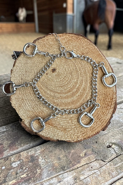 Arena Standard Silvertone Charm Bracelet