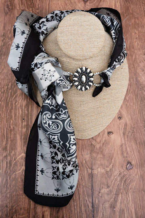 Wynonna Silvertone Scarf Slide