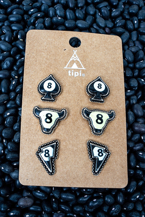 Cue the Chaos Earrings 3 Pair Set