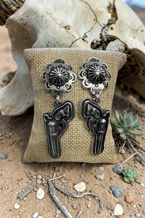 TIPI Straight Shooter Silvertone Earrings