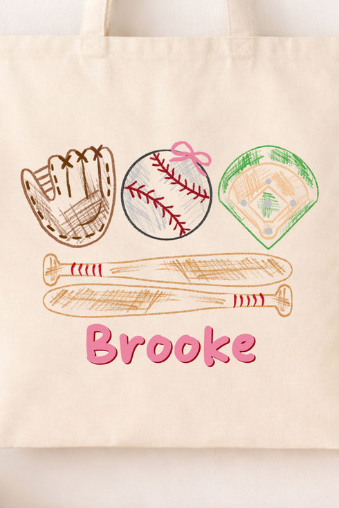 Personalized Grand Slam Kid Small Canvas Tote *Personalize Your Name