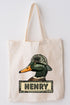 Personalized Little Mallard Small Canvas Tote *Personalize Your Name