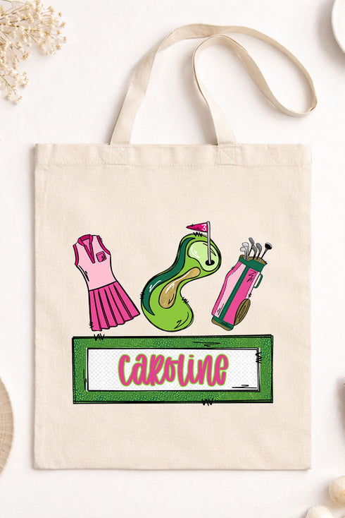 Personalized Par-Tee Princess Small Canvas Tote *Personalize Your Name