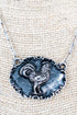 Barnyard Belle Rooster Silvertone Necklace