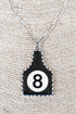 Rogue Eight Tag Silvertone Necklace
