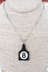 Rogue Eight Tag Silvertone Necklace