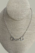 Bridle Line Silvertone Necklace