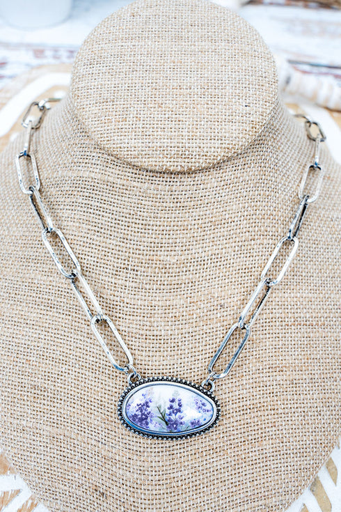 Prairie Meadow Silvertone Necklace