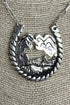 Cowboy Canyon Silvertone Horseshoe Necklace