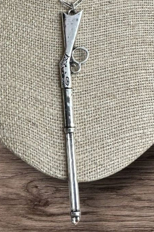In My Sights Silvertone Necklace
