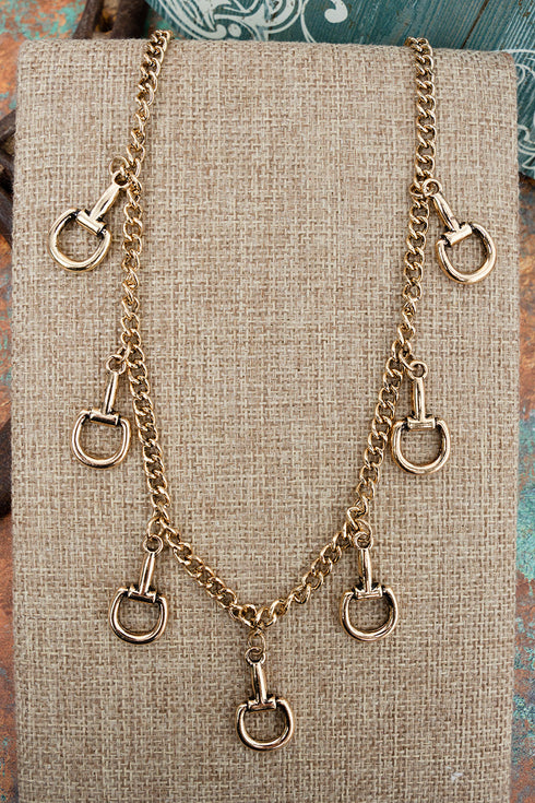 Arena Standard Goldtone Charm Necklace