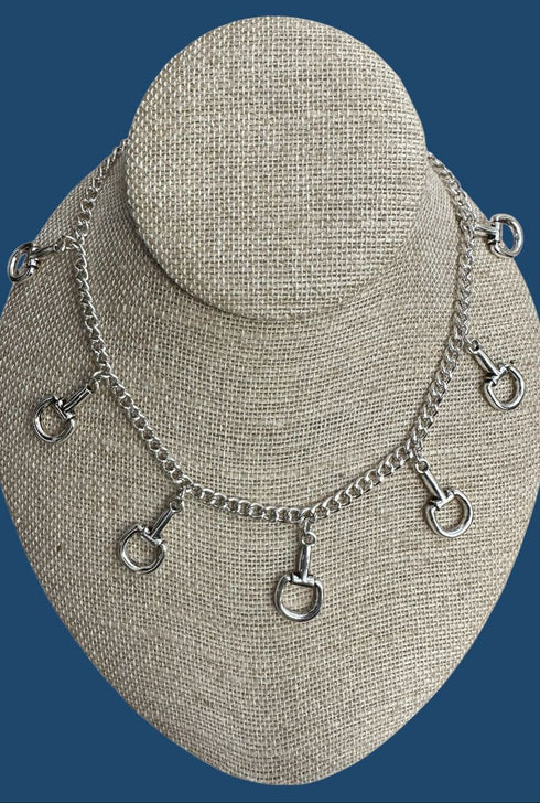 Arena Standard Silvertone Charm Necklace