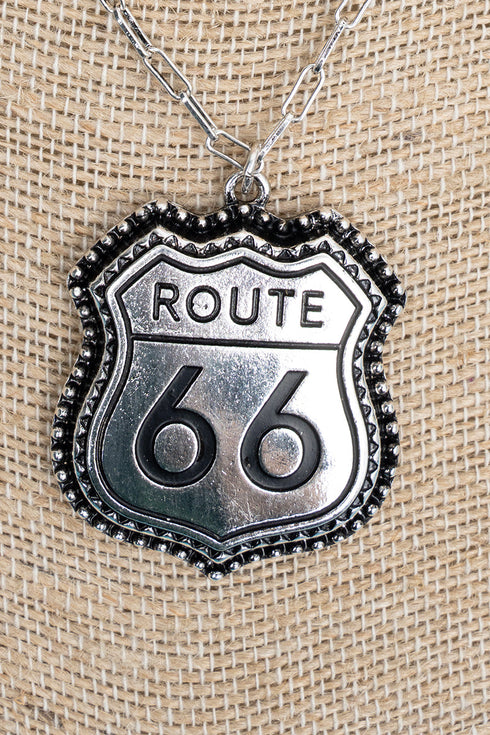 Highway Legend Silvertone Necklace