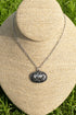 Rustic Roamer Cow Silvertone Necklace