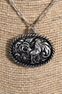 Rustic Roamer Rooster Silvertone Necklace
