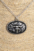 Rustic Roamer Steer Silvertone Necklace