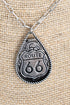 Route 66 Reign Silvertone Necklace